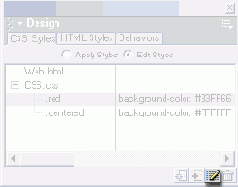  Edit Style Sheet  CSS Styles