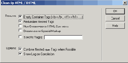   Clean Up HTML / XHTML
