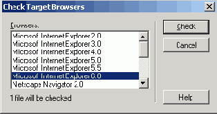   Check Target Browsers