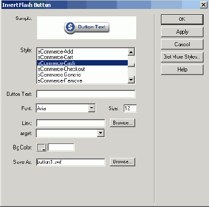   Insert Flash Button