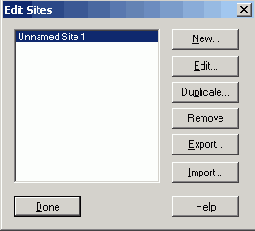   Edit Sites