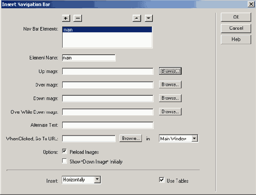   Insert Navigation Bar