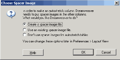  Choose Spacer Image